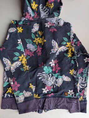 Tea collection girls hoodie floral jacket